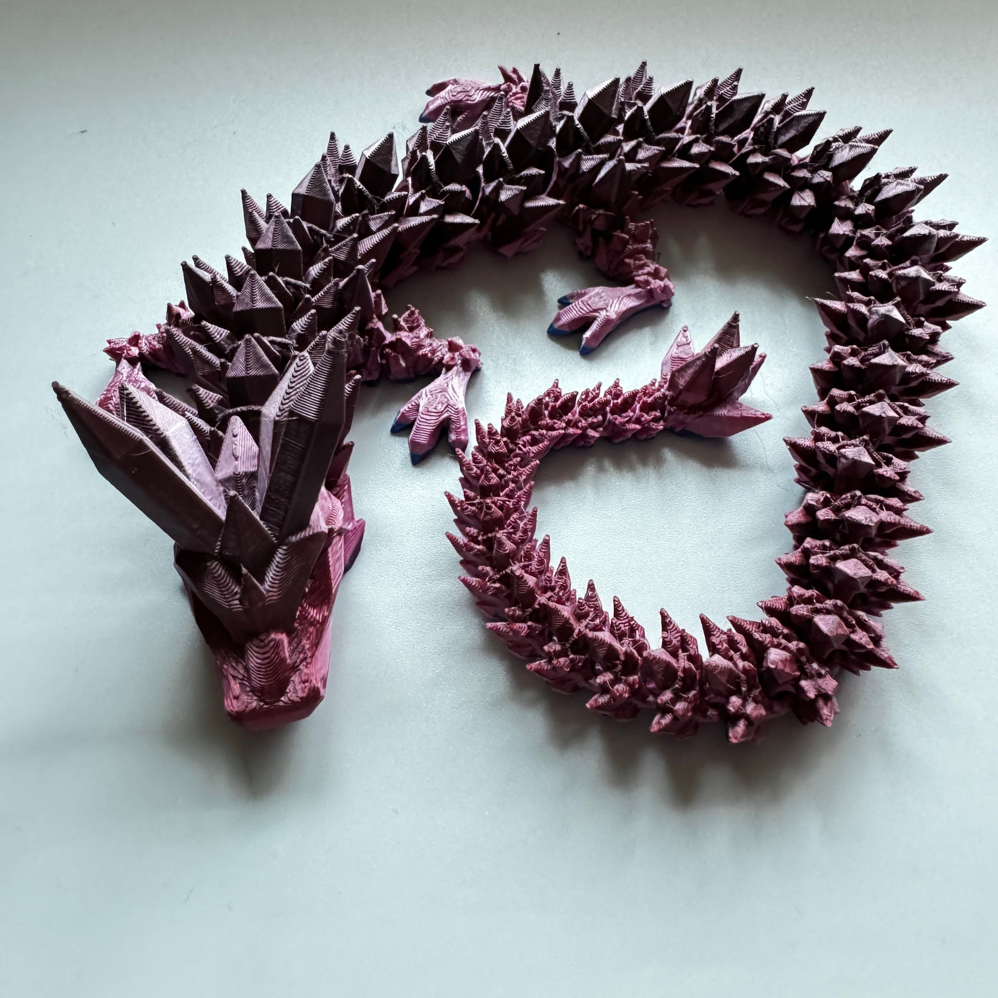 Articulated Crystal Dragon 3D Printed High Quality Fine Print Multiple Options Magic Cinderwing Flexible Colours Large Extra Large Strong