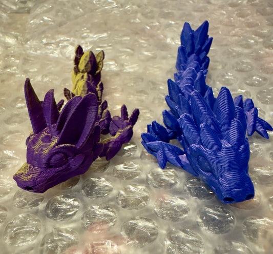 Unleash the Magic with Gemstone Tadling 3D Printed Baby Dragon - Handcrafted Enchantment from the UK!