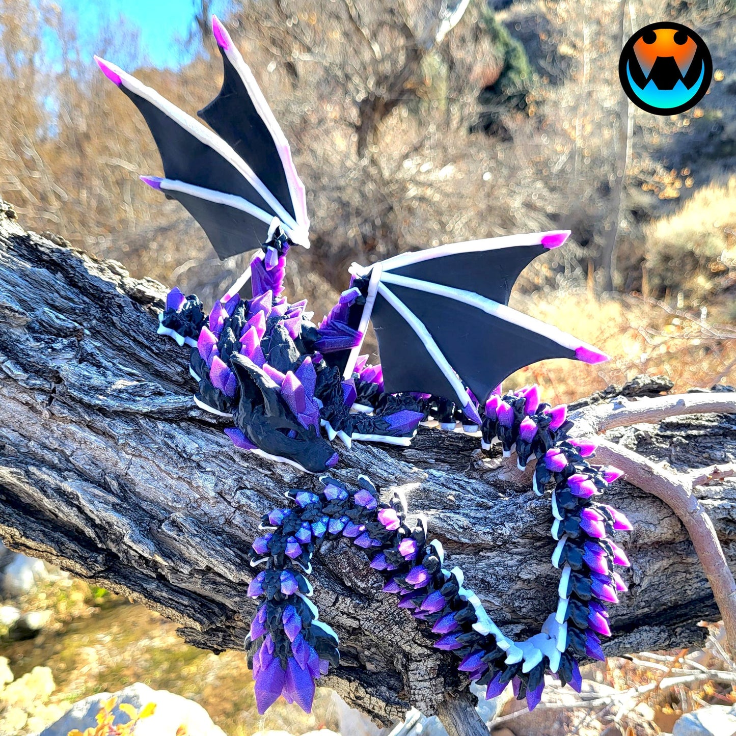 Unleash the Mystical Magic: 3D Printed Crystal Wolf Dragon
