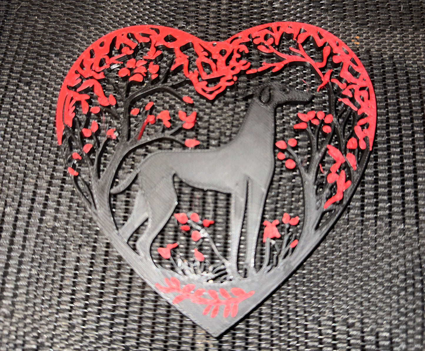3d printed model of Whippet, Greyhound, Lurcher, Sighthound, saluki. Lightweight ornament, ideal gift, various colours. Stocking filler