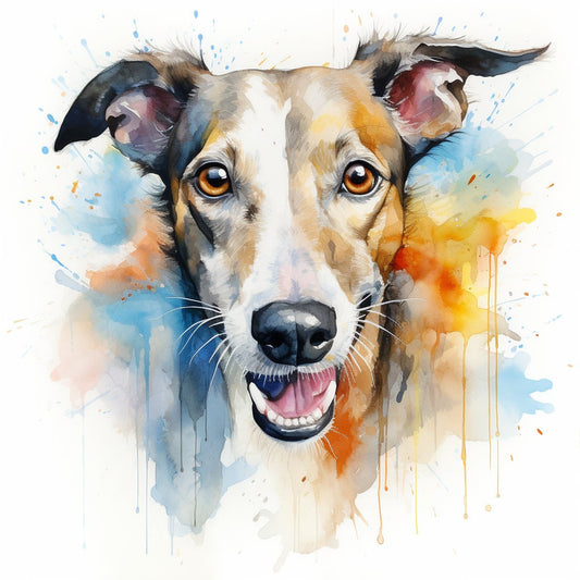 Majestic." Print Watercolour.Greyhound art,Greyhound print,Greyhound watercolour,Greyhound wall art,Greyhound home decor,Greyhound art decor