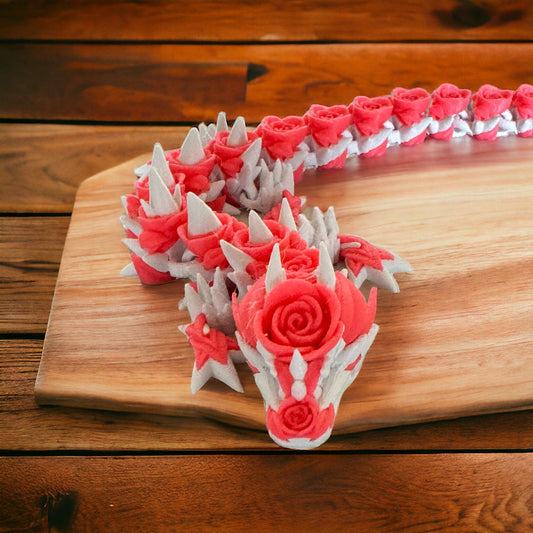 Unleash the Magic of Love with Our Handcrafted 3D Printed Valentine's Rose Dragon!