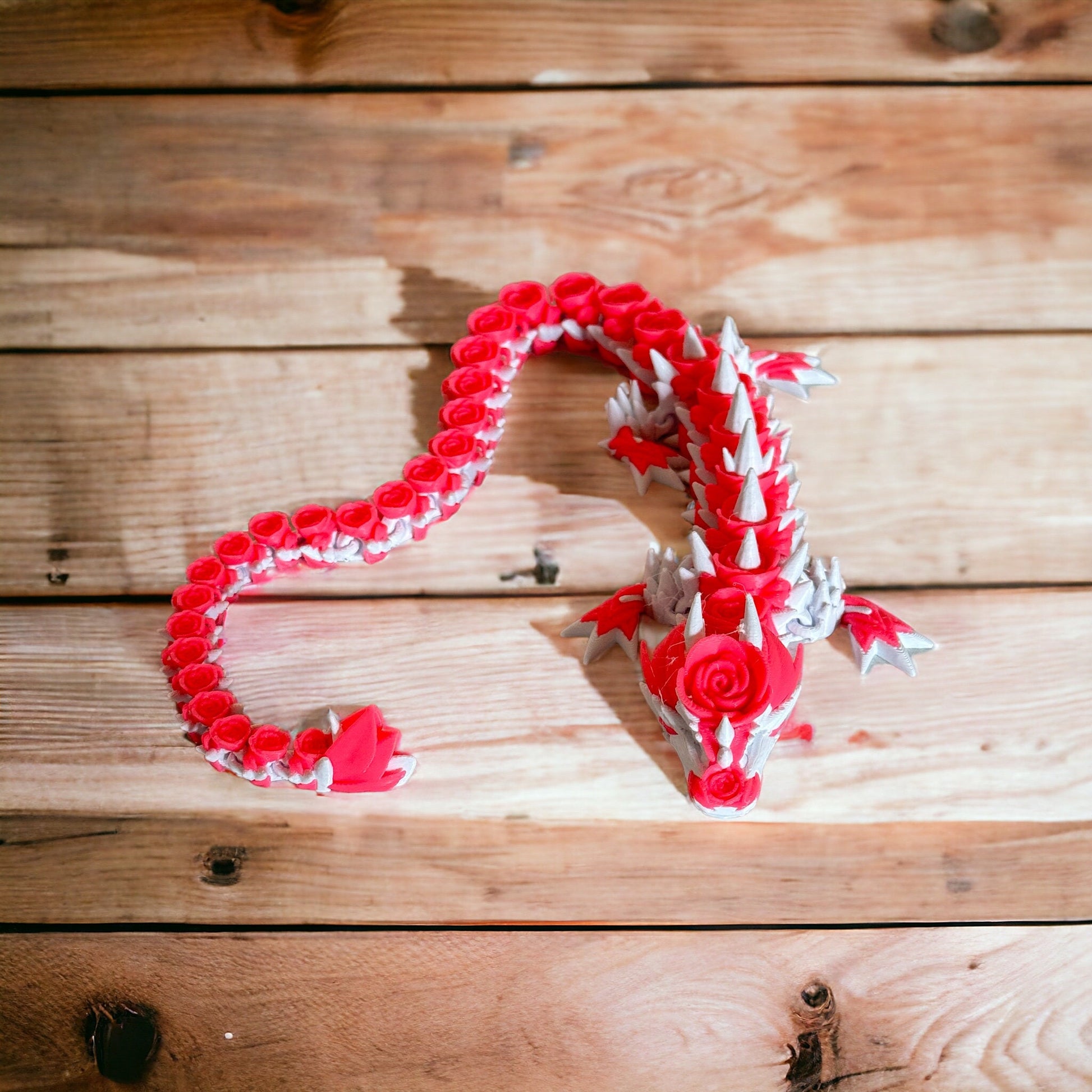 Unleash the Magic of Love with Our Handcrafted 3D Printed Valentine's Rose Dragon!