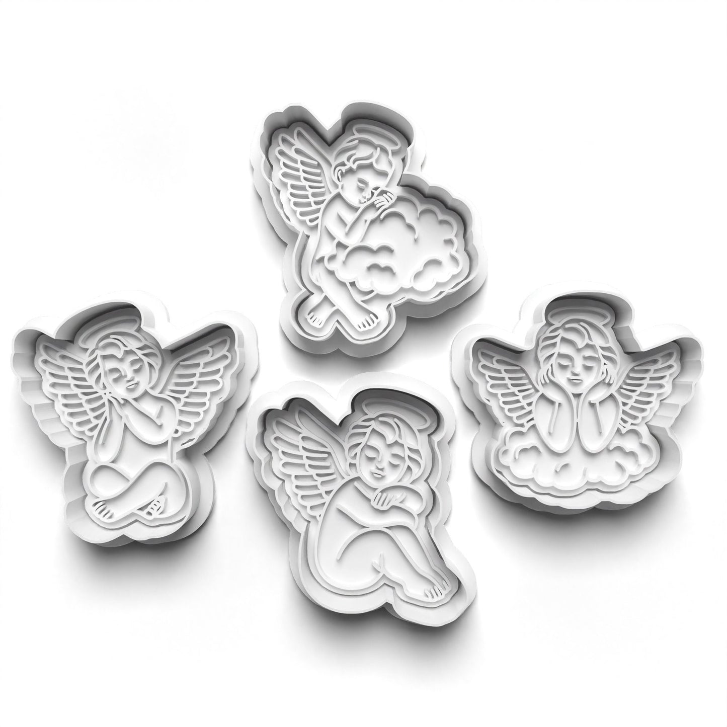 Elevate Your Baking to Angelic Heights with Our Angel Cookie Cutter Set!