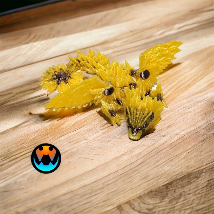 Introducing the Adorable BABY Sunflower Dragon - 3D Printed Wonder!