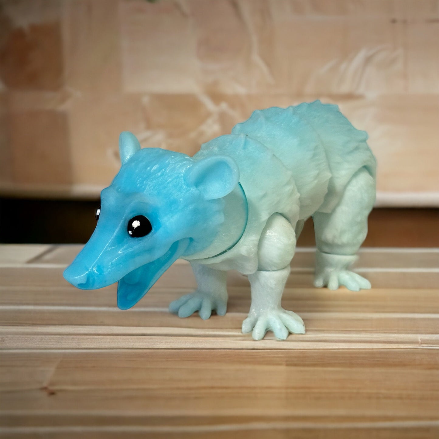 Adorable Articulated Opossum Fidget Toy | 3D Printed Eco-Friendly Desk Companion | Playful Possum Stress Relief Toy | Unique Gift Idea