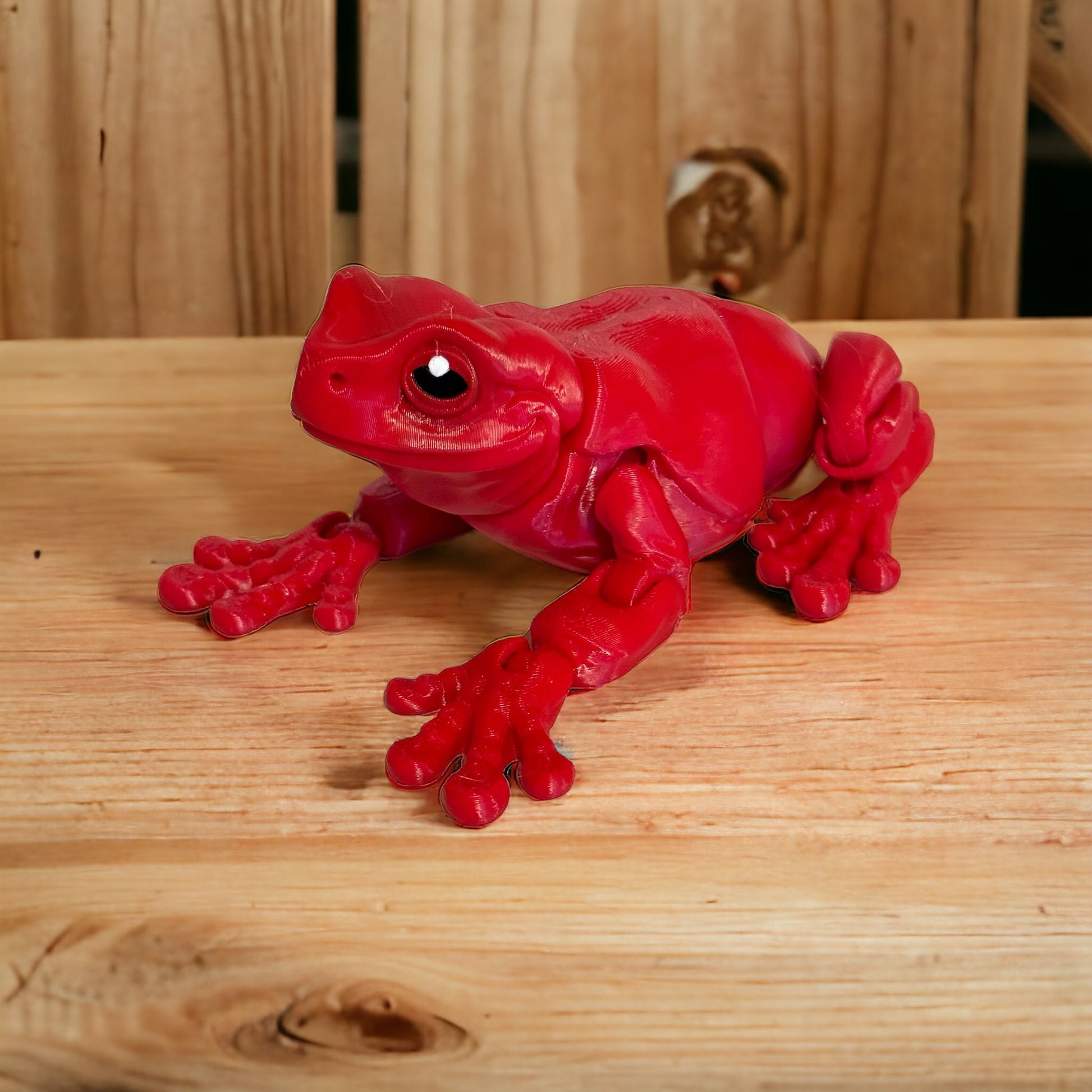 3d printed articulated Tree Frog, White's Tree Frog - MatMireMakes