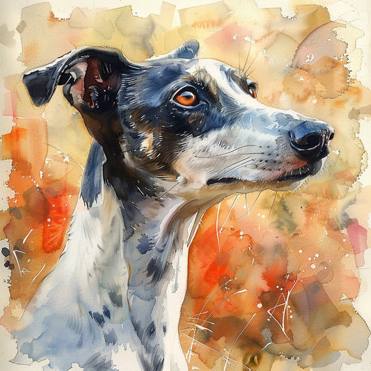 Majestic." Print Watercolour.Greyhound art,Greyhound print,Greyhound watercolour,Greyhound wall art,Greyhound home decor,Greyhound art decor