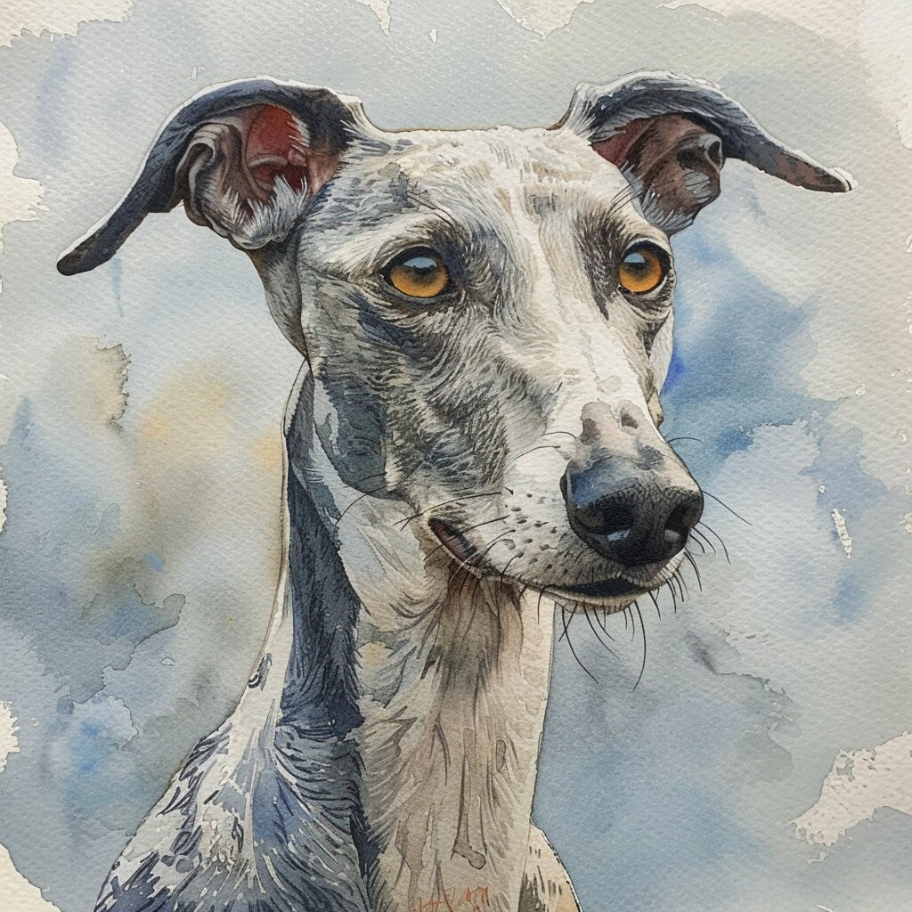 Majestic." Print Watercolour.Greyhound art,Greyhound print,Greyhound watercolour,Greyhound wall art,Greyhound home decor,Greyhound art decor