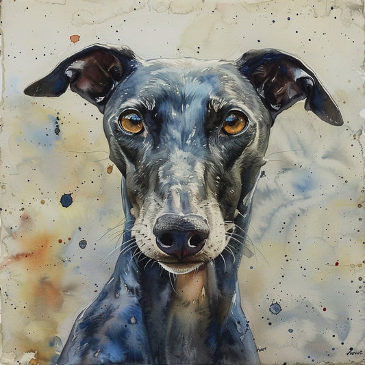 Majestic." Print Watercolour.Greyhound art,Greyhound print,Greyhound watercolour,Greyhound wall art,Greyhound home decor,Greyhound art decor