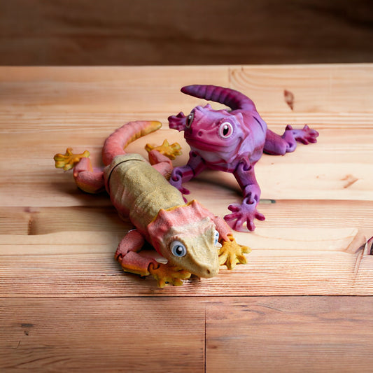 Unleash the Magic of Nature: 3D Printed Gargoyle Gecko - Flexible Sensory Toy - Fidget - Articulated Pet
