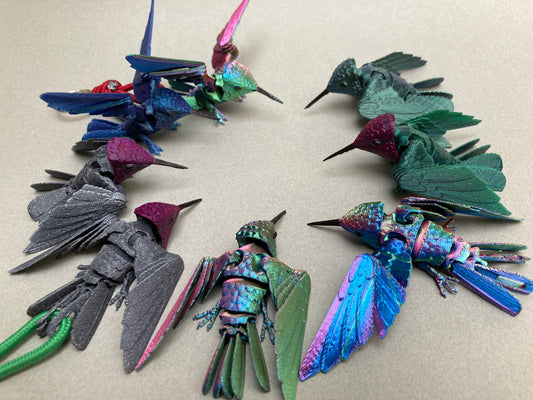 Exquisite 3D Printed Hummingbird Sculpture