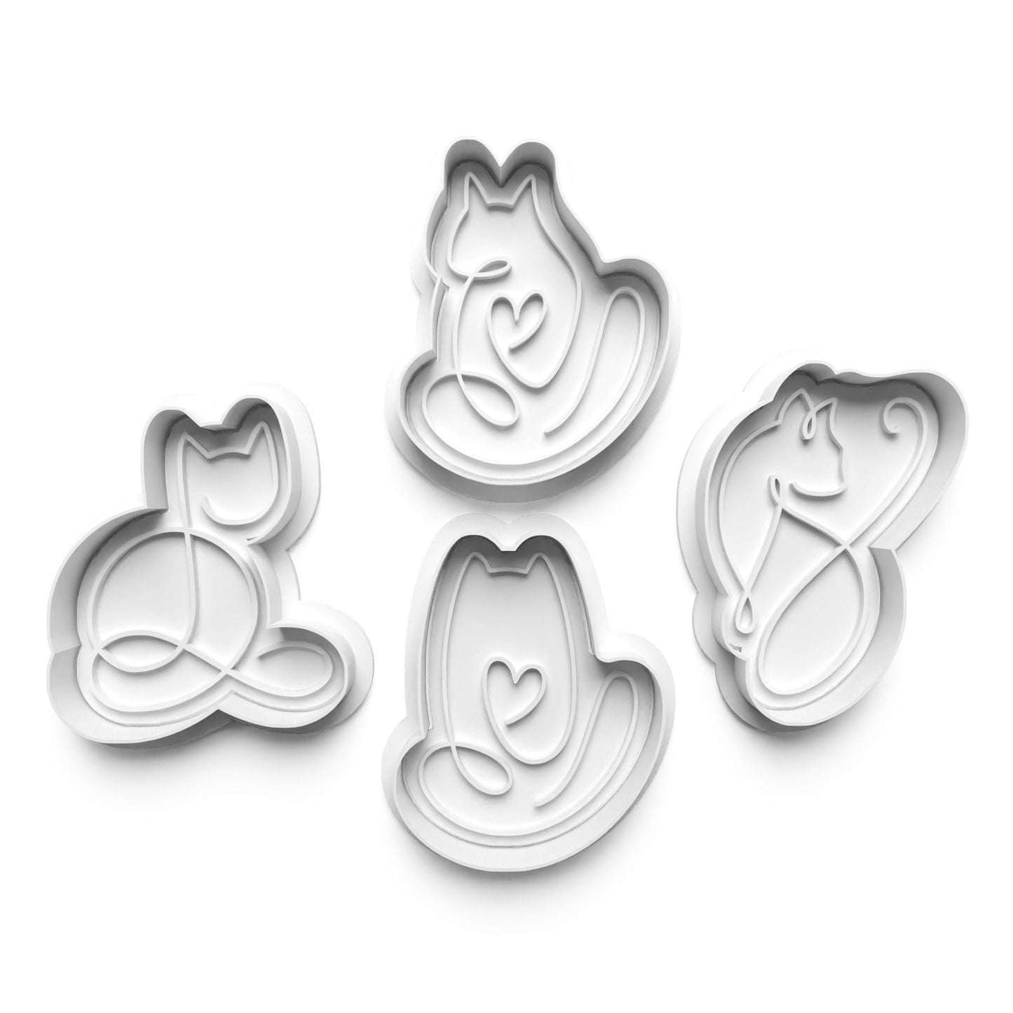 Embrace Elegance with Our 3D Printed Cat Line Art Cookie Cutters