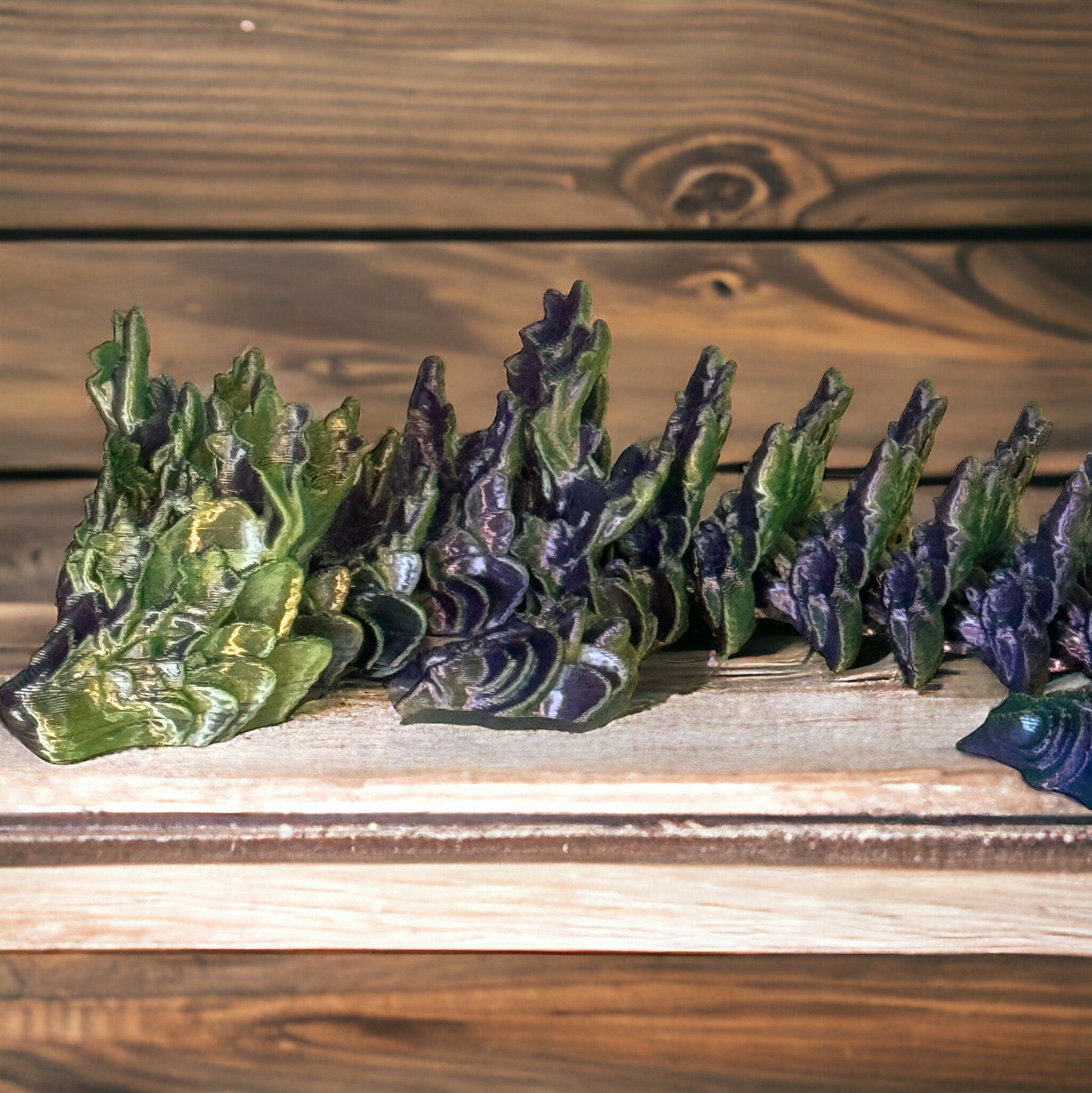 Discover Enchantment with Our Articulated Light Green , Blue & Yellow Dragon - 3D Printed Wonder!
