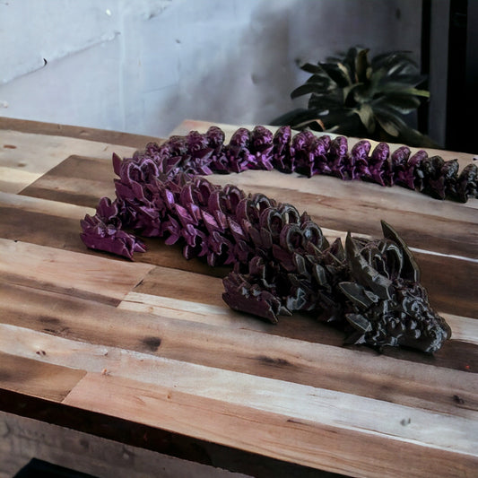 Enchanting Elegance: Meet the Light Heart Dragon in Black & Purple Slik Delight