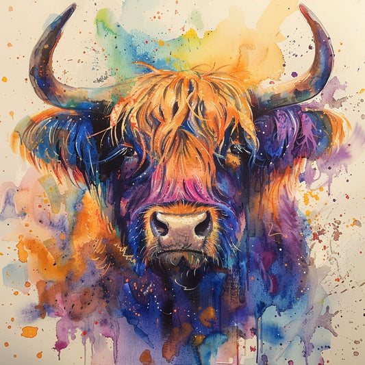 Highland cows In Love Greetings Card, Highland cows Valentine's Card, Valentines Card, Highland cows Anniversary Card, Wedding Card