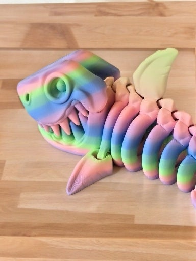 Customizable 3D Printed Megalodon Shark - 38cm Long | Unique Décor & Gift Idea!