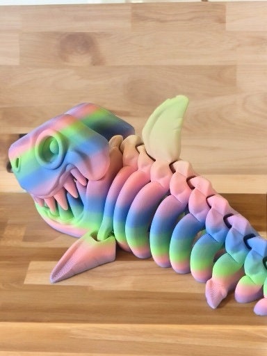 Customizable 3D Printed Megalodon Shark - 38cm Long | Unique Décor & Gift Idea!