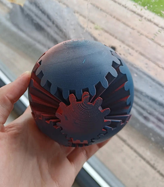 Unique 3D Printed Gear Ball Fidget Toy – Perfect Stress Reliever & Desk Accessory