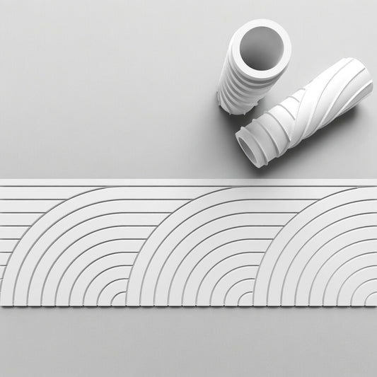 Set of 8 Unique 3D Printed Cookie Cutter Texture Rollers - Perfect for Baking & Crafting!
