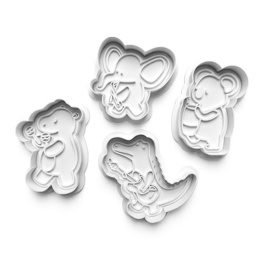 Whimsical Music Animals 3D Printed Cookie Cutters - Set of 4!