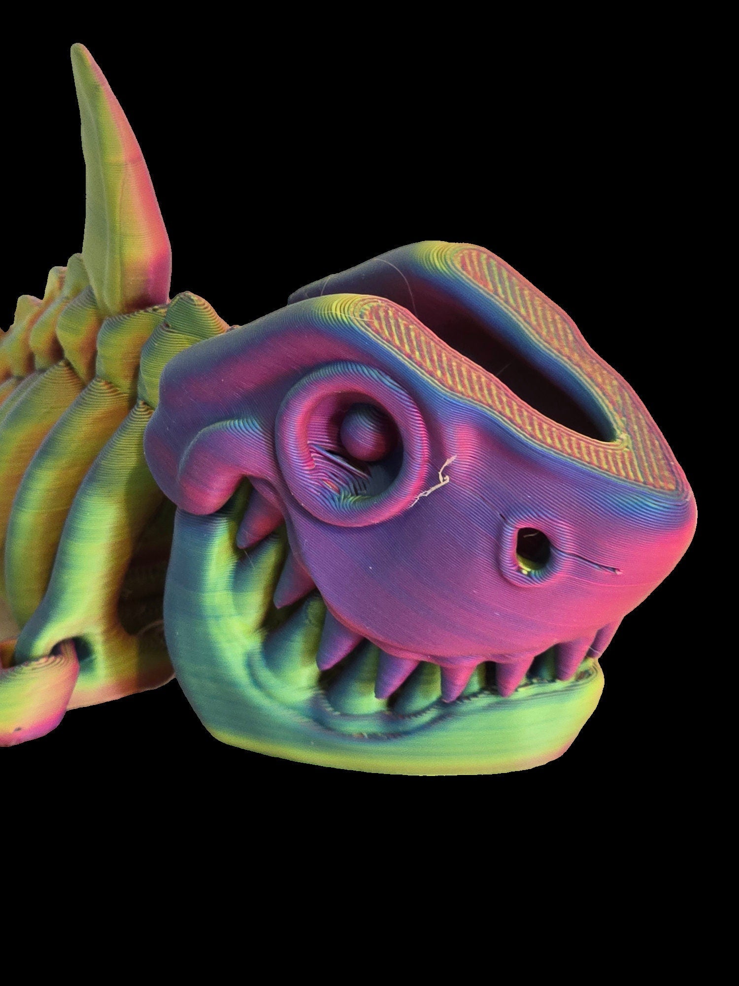 Large Articulated Flexible 3D Printed Shark - Custom Colors Available!