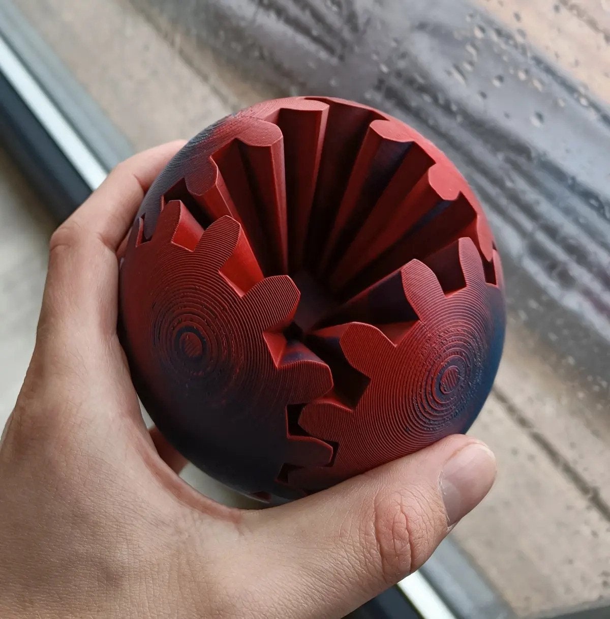 Unique 3D Printed Gear Ball Fidget Toy – Perfect Stress Reliever & Desk Accessory