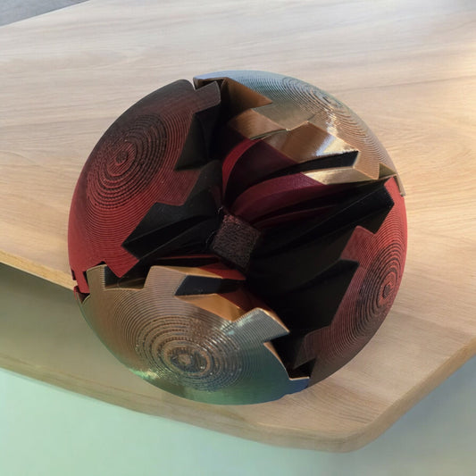Unique 3D Printed Gear Ball Version 2 Fidget Toy – Perfect Stress Reliever & Desk Accessory