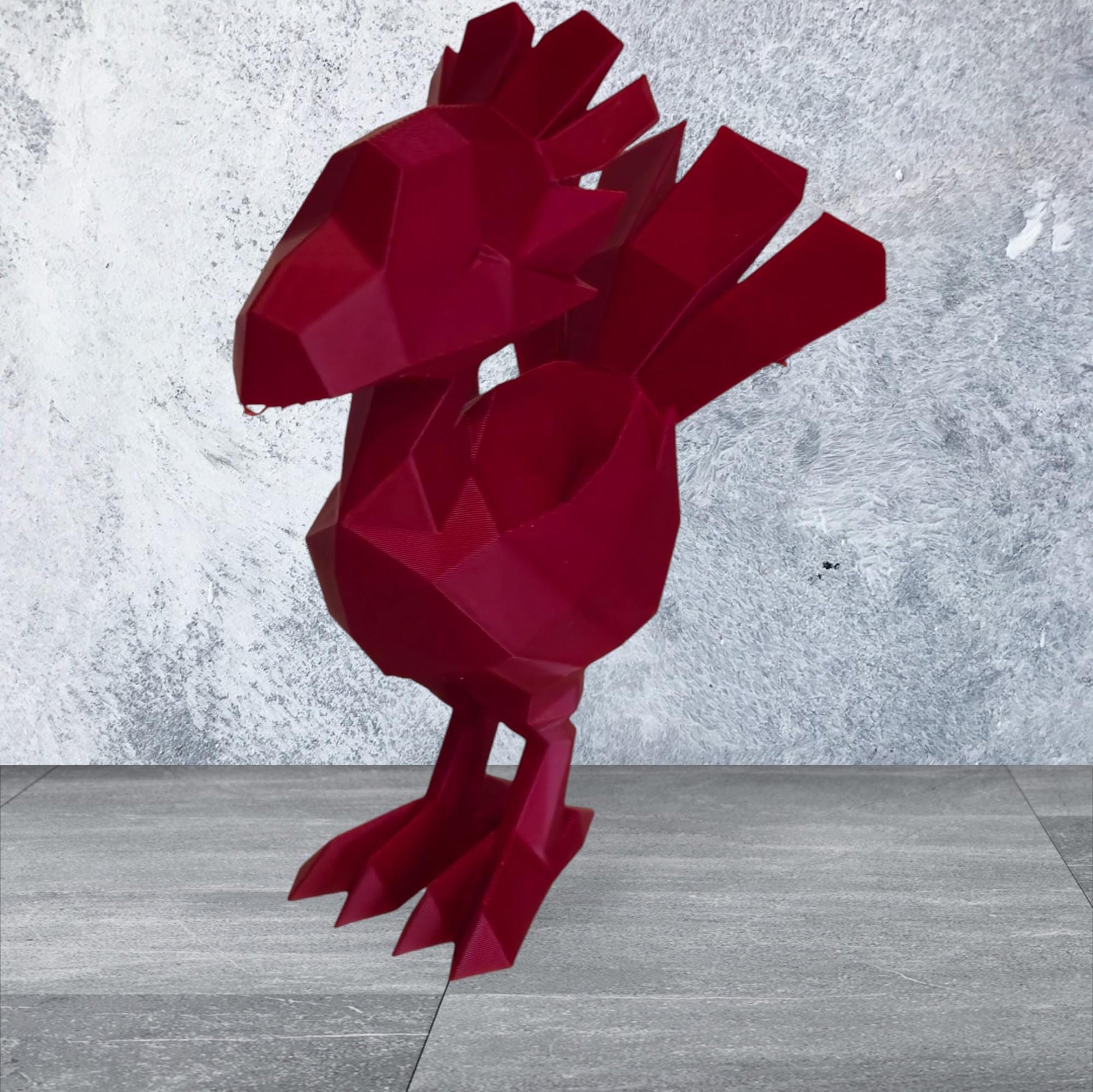 Low Poly Chocobo 4" Figure - 3D Printed & Painted/Unpainted Options Available
