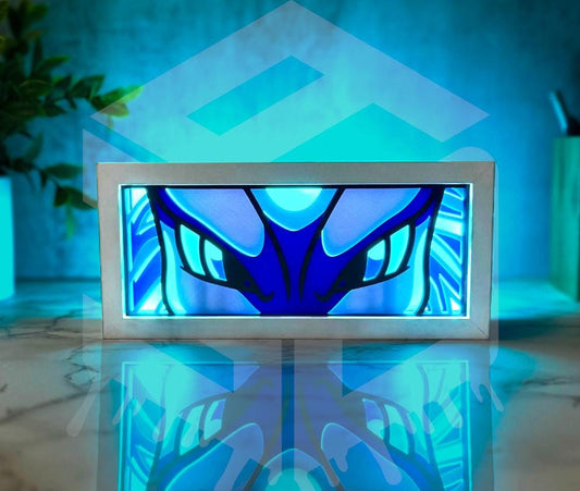 Anime 3D Printed Mewtwo Light Box – Color Changing with Remote | USB Powered