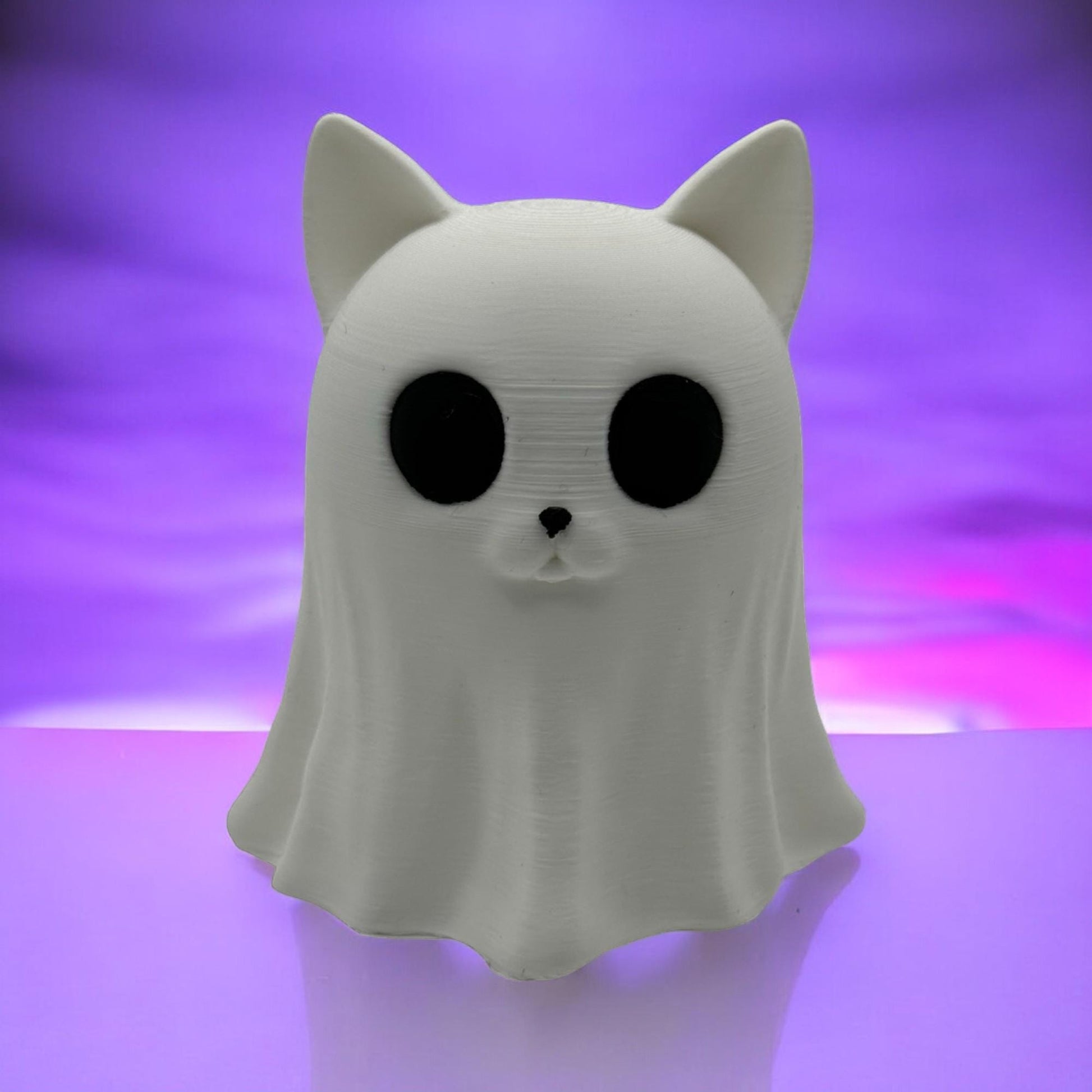 Ghostly Kitty 3D Printed Hollow | Perfect for Electric Tea Light | Spooky Cute Decor