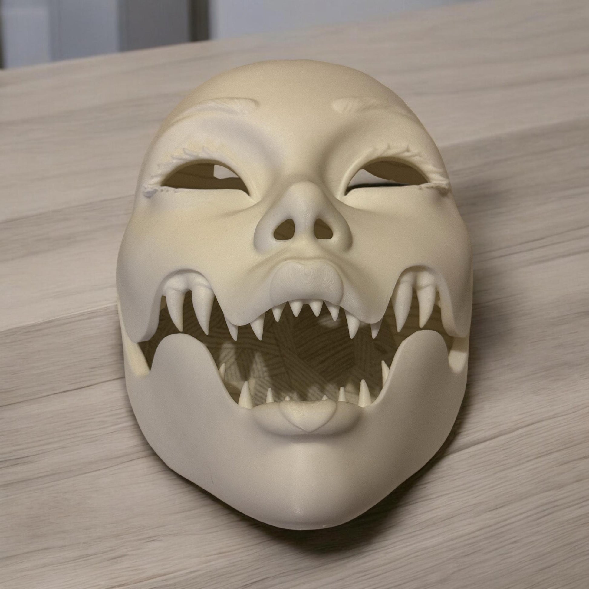 Geisha mask, Geisha Mask with Sharp Teeth - Unique Japanese Art, japanese mask