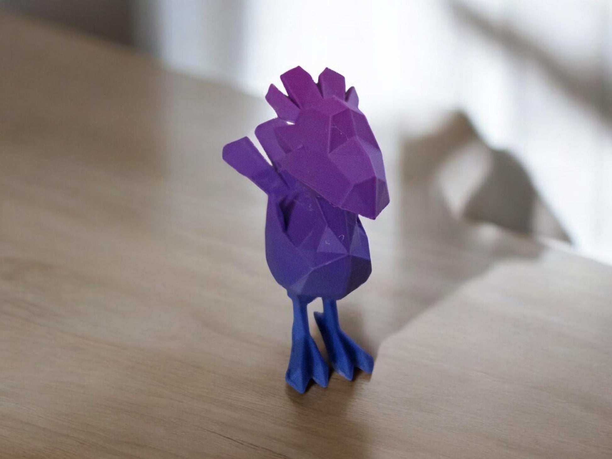 Low Poly Chocobo 4" Figure - 3D Printed & Painted/Unpainted Options Available
