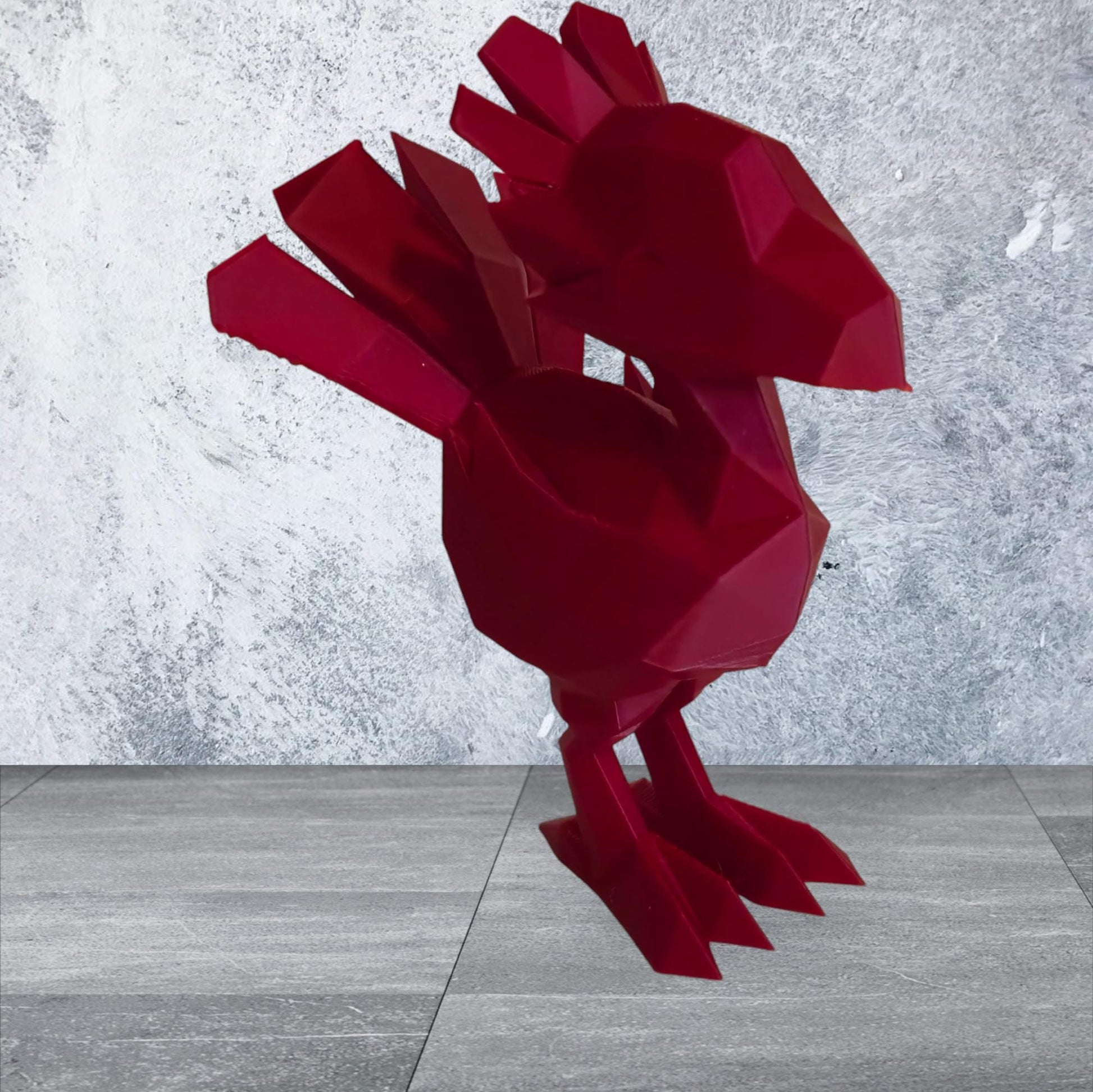 Low Poly Chocobo 4" Figure - 3D Printed & Painted/Unpainted Options Available
