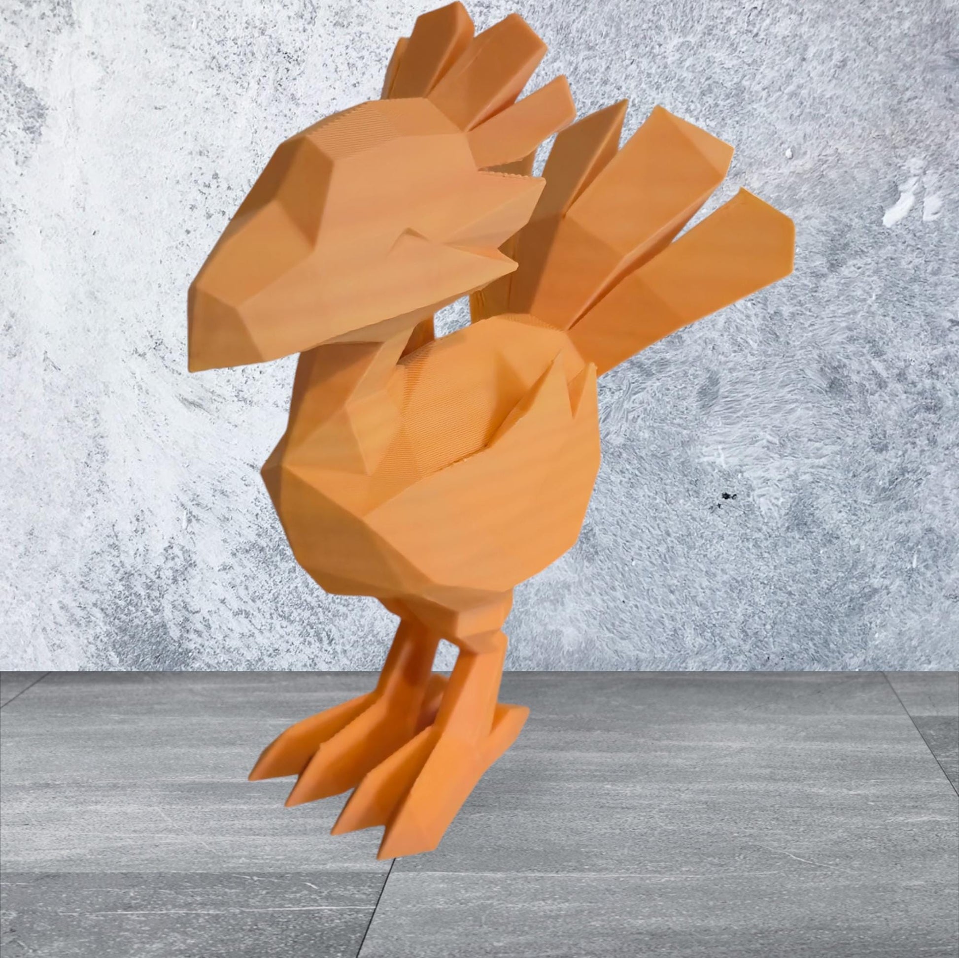 Low Poly Chocobo 4" Figure - 3D Printed & Painted/Unpainted Options Available