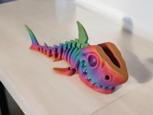 Large Articulated Flexible 3D Printed Shark - Custom Colors Available!