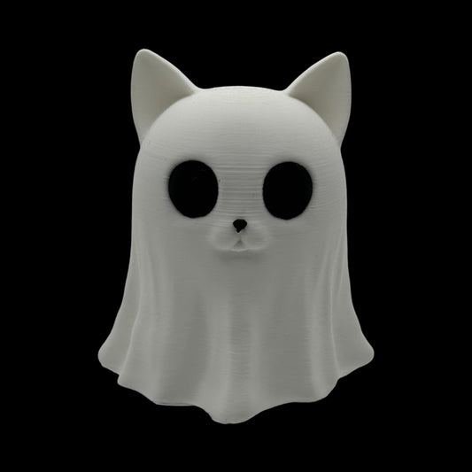 Ghostly Kitty 3D Printed Hollow | Perfect for Electric Tea Light | Spooky Cute Decor