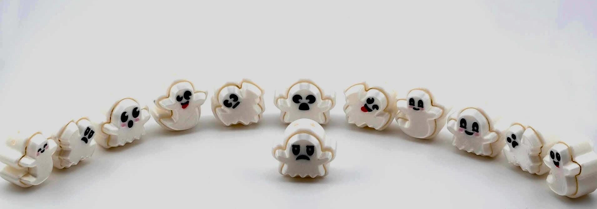 Adorable 3D Printed Ghost halloween Clickers - Perfect Handheld Size!