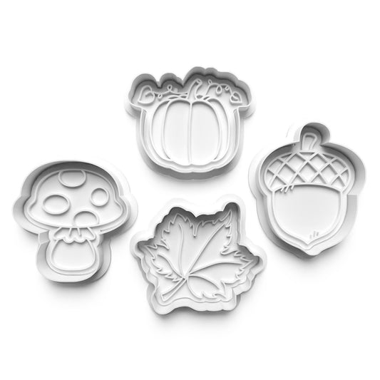 Autumn-Themed Cookie Cutters - 3 Sizes 0684