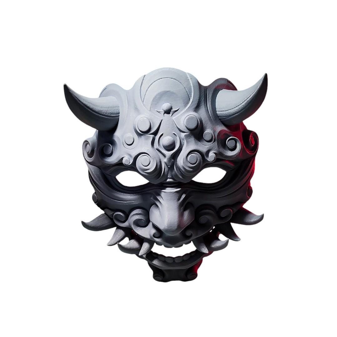 Honnari mask, Honnari Mask with Sharp Teeth - Unique Japanese Art, japanese mask