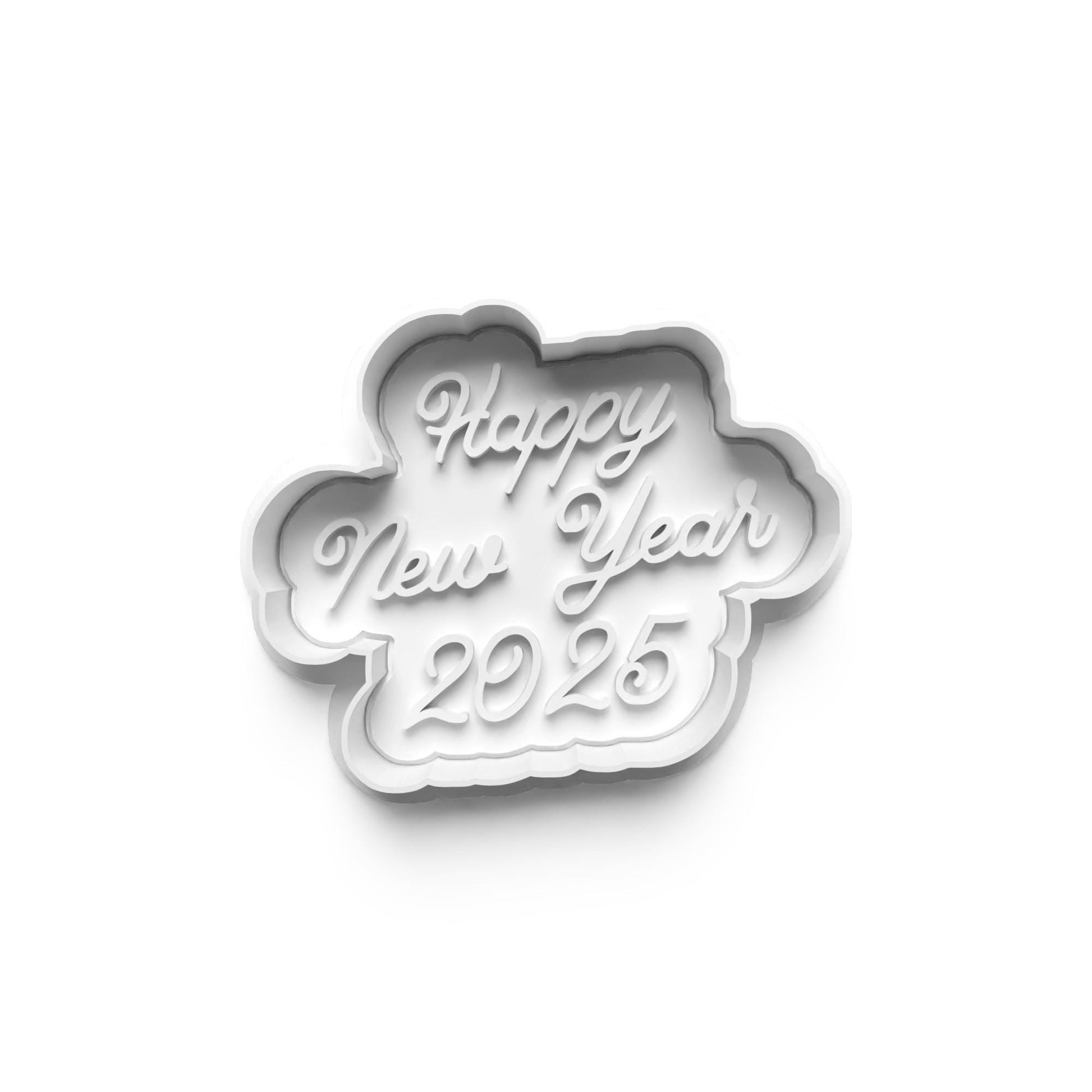 3D Printed Happy New Year 2025 Cookie Cutter Set – Ring in the New Year with Sweet Treats!