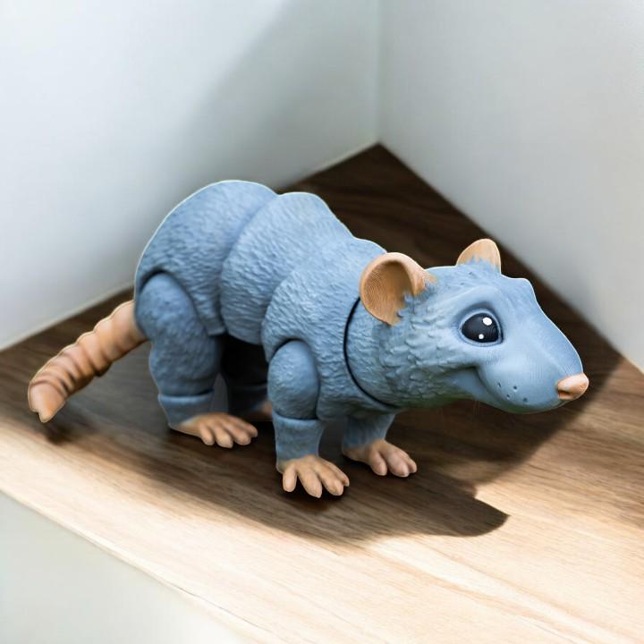 Rat - Flexible Sensory Toy - Fidget - Articulated Pet