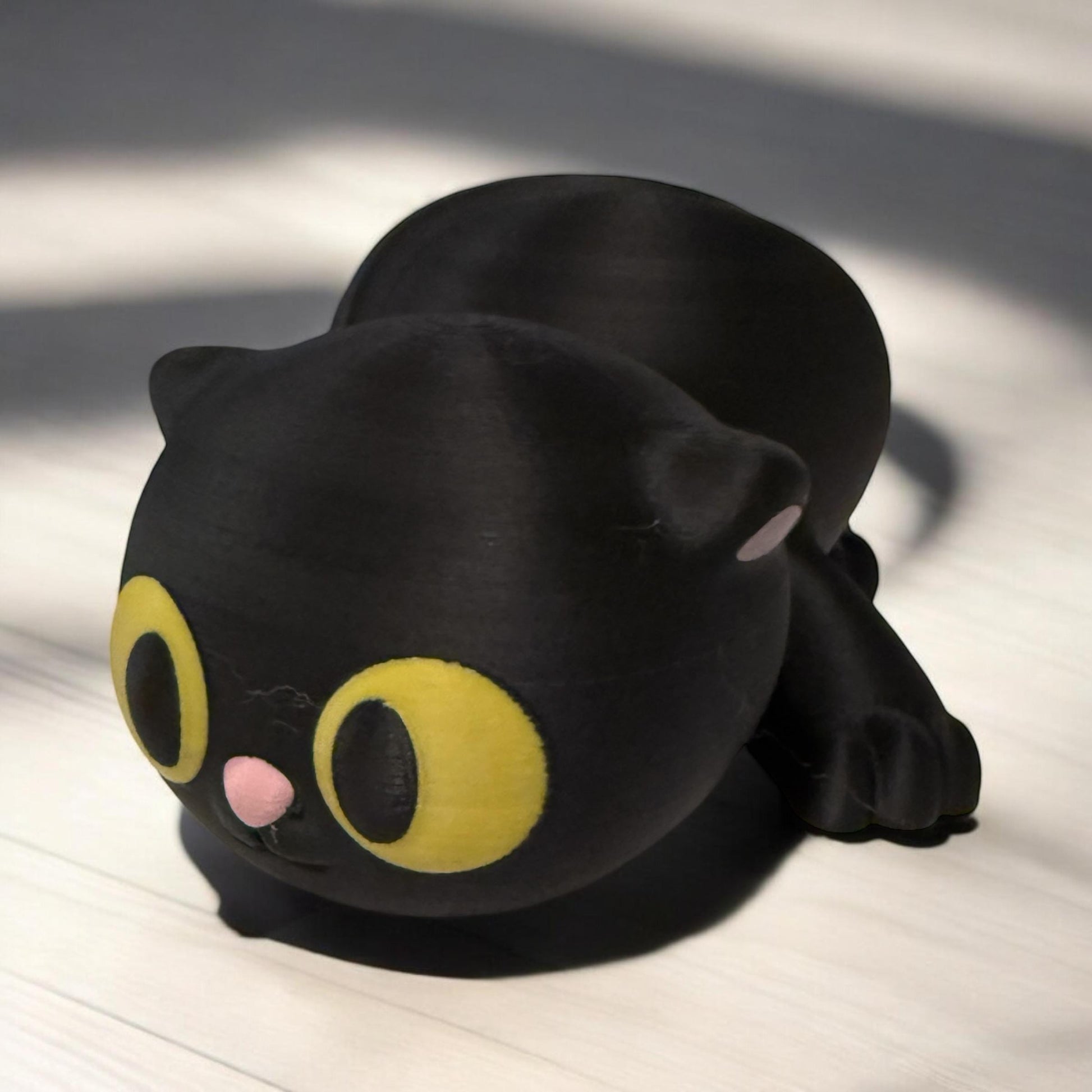 Mega Large Black Cat - Flexible Sensory Toy - Fidget - Articulated Pet 250mm