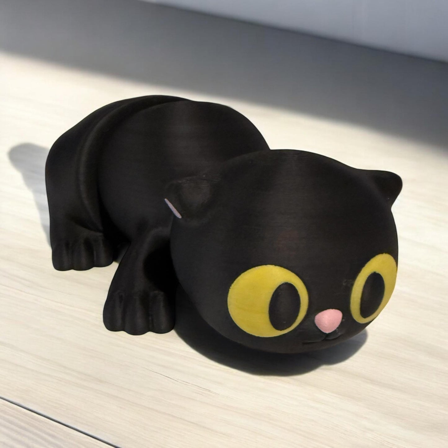 Mega Large Black Cat - Flexible Sensory Toy - Fidget - Articulated Pet 250mm