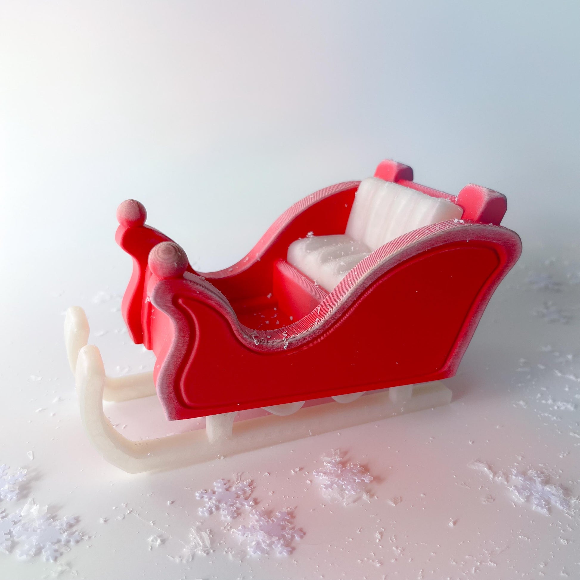 Adorable Reindeer and Santa's Sleigh | 3D Printed Christmas Themed Flexi Models UK