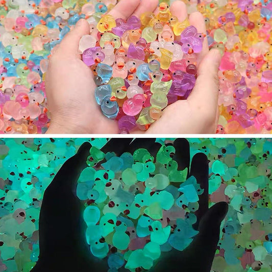 Tiny Glow in the Dark colorful Ducks