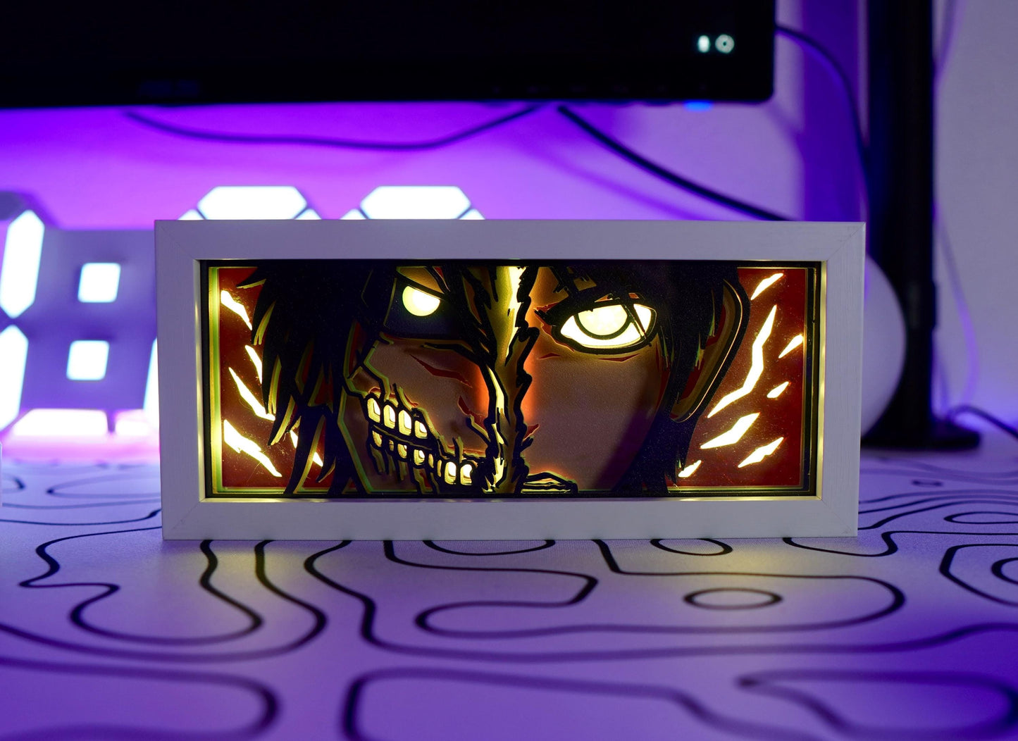 Fan Art 3D Printed Light Box – Color Changing with Remote | USB Powered