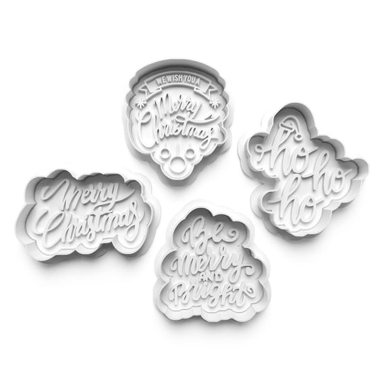 Holiday Cookie Cutter Set - Perfect for Christmas Lettering Baking 0722