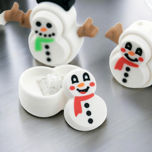 Adorable 3D Printed Snowman Clicker - Perfect Handheld Size!