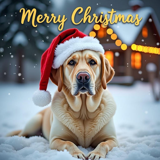 Labrador Retriever Christmas Card – Whimsical Holiday Card for Labrador Lovers